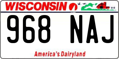 WI license plate 968NAJ