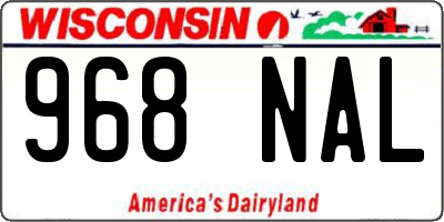 WI license plate 968NAL