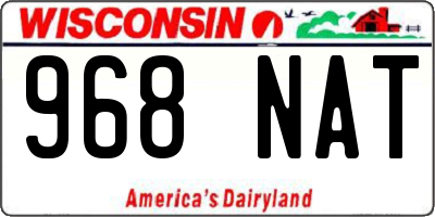 WI license plate 968NAT