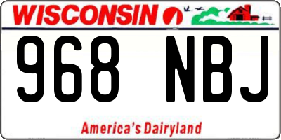 WI license plate 968NBJ