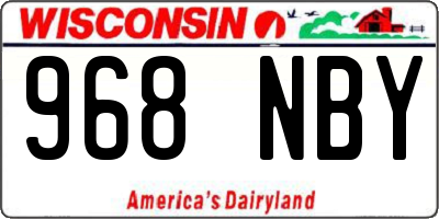 WI license plate 968NBY