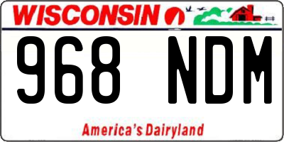 WI license plate 968NDM