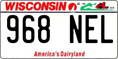 WI license plate 968NEL
