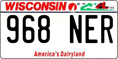 WI license plate 968NER