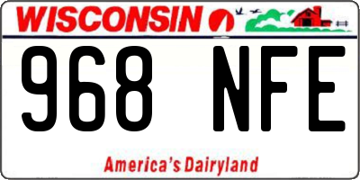 WI license plate 968NFE