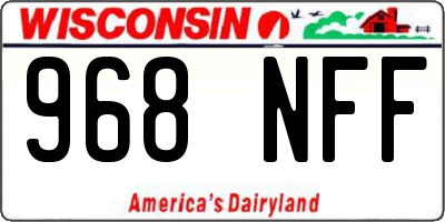 WI license plate 968NFF
