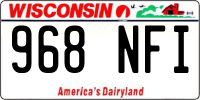 WI license plate 968NFI