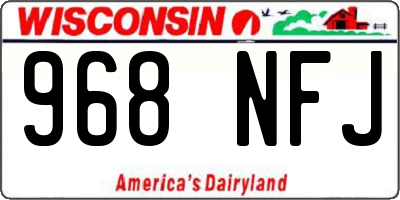WI license plate 968NFJ