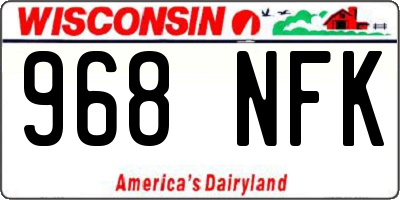 WI license plate 968NFK