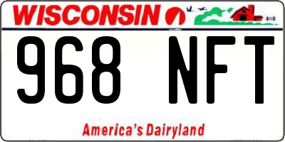 WI license plate 968NFT