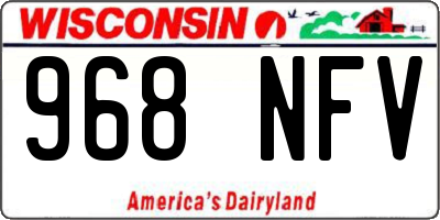 WI license plate 968NFV