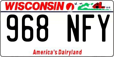 WI license plate 968NFY