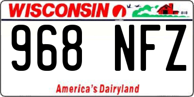WI license plate 968NFZ