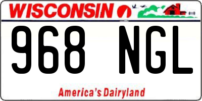WI license plate 968NGL