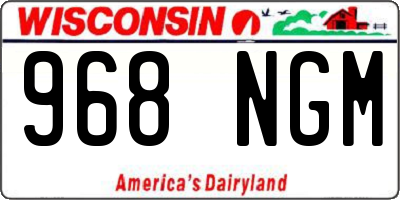 WI license plate 968NGM