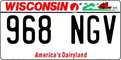 WI license plate 968NGV