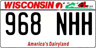 WI license plate 968NHH
