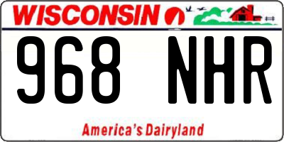 WI license plate 968NHR