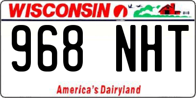 WI license plate 968NHT