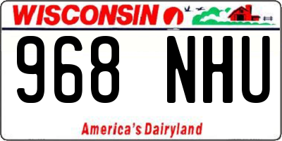 WI license plate 968NHU