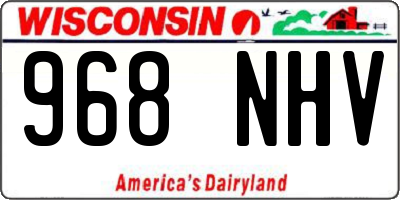 WI license plate 968NHV