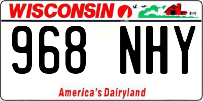 WI license plate 968NHY