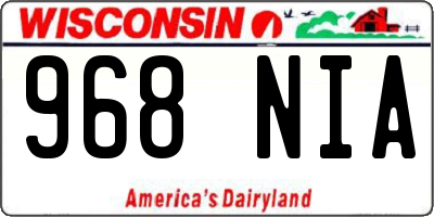 WI license plate 968NIA