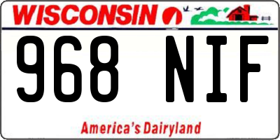 WI license plate 968NIF