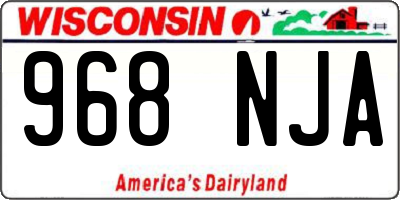 WI license plate 968NJA