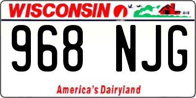 WI license plate 968NJG