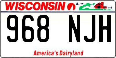 WI license plate 968NJH