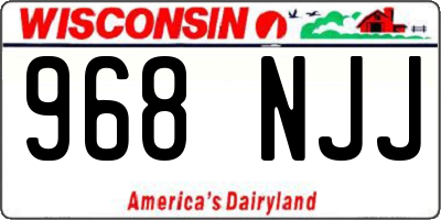 WI license plate 968NJJ