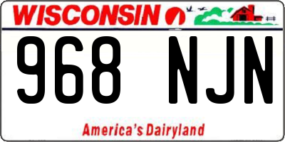WI license plate 968NJN