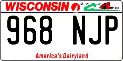 WI license plate 968NJP