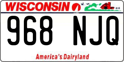 WI license plate 968NJQ