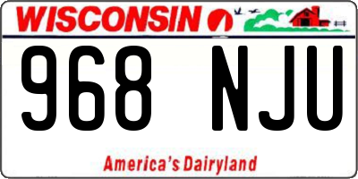 WI license plate 968NJU