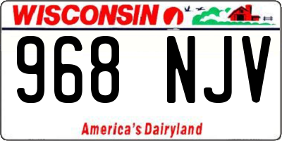 WI license plate 968NJV