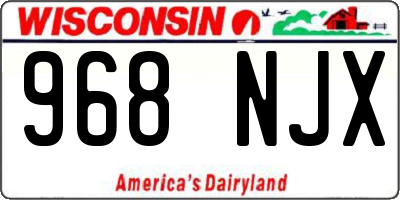 WI license plate 968NJX