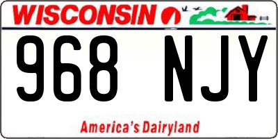 WI license plate 968NJY