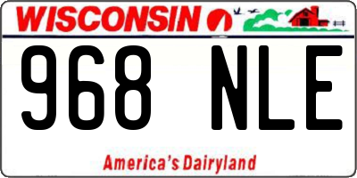 WI license plate 968NLE