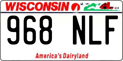 WI license plate 968NLF