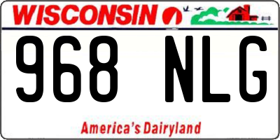 WI license plate 968NLG