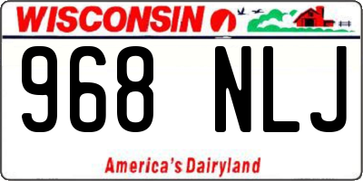 WI license plate 968NLJ