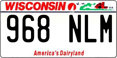 WI license plate 968NLM