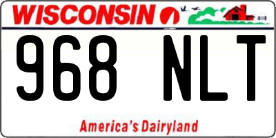 WI license plate 968NLT