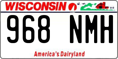 WI license plate 968NMH