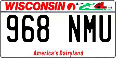 WI license plate 968NMU