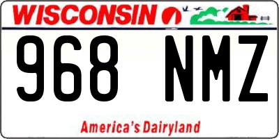 WI license plate 968NMZ