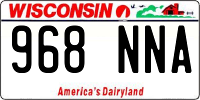 WI license plate 968NNA