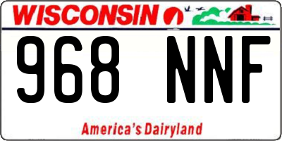 WI license plate 968NNF